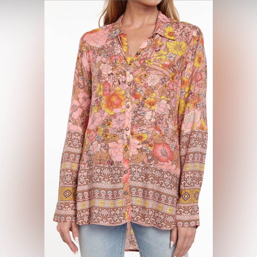 ARATTA ROSE MEDALLION SHIRT